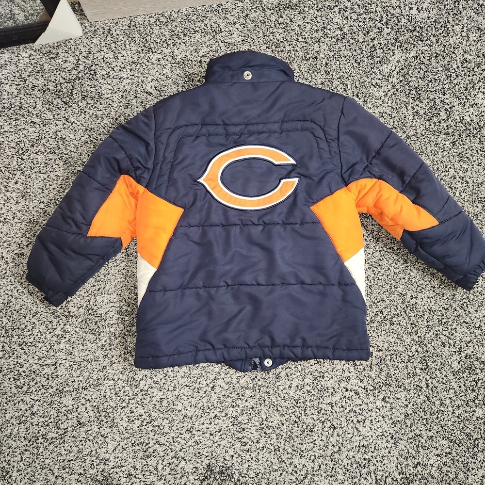 Vtg 90's Chicago Bears Childs Puffe Winter Coat Unisex Medium 5/6,Retro Da Bears